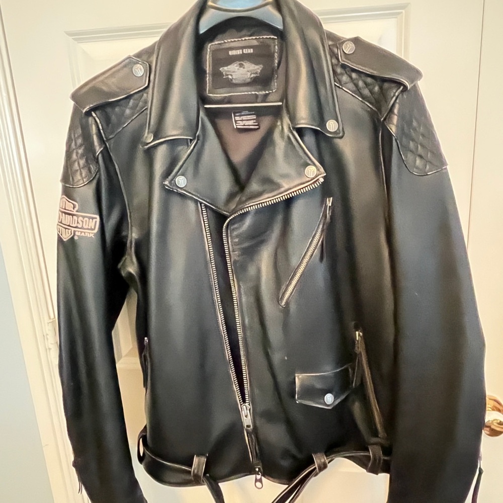 Harley-Davidson  Black Leather Jacket - Picture 2 of 10